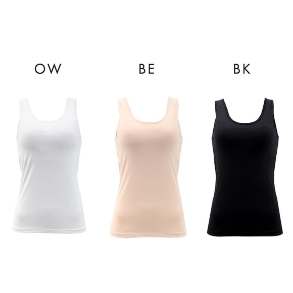 ヒヤロン レディース カップ付き タンクトップ インナー 接触冷感