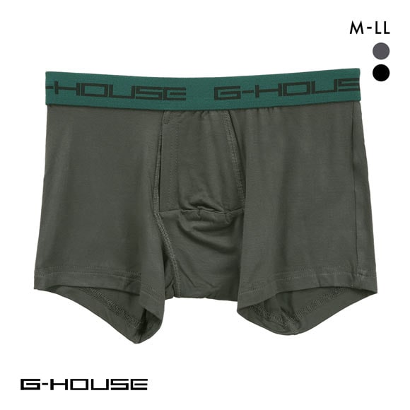 ジーハウス 技男 らくらく ボクサーパンツ メンズ 前開き レーヨン混 大きいサイズ G-HOUSE