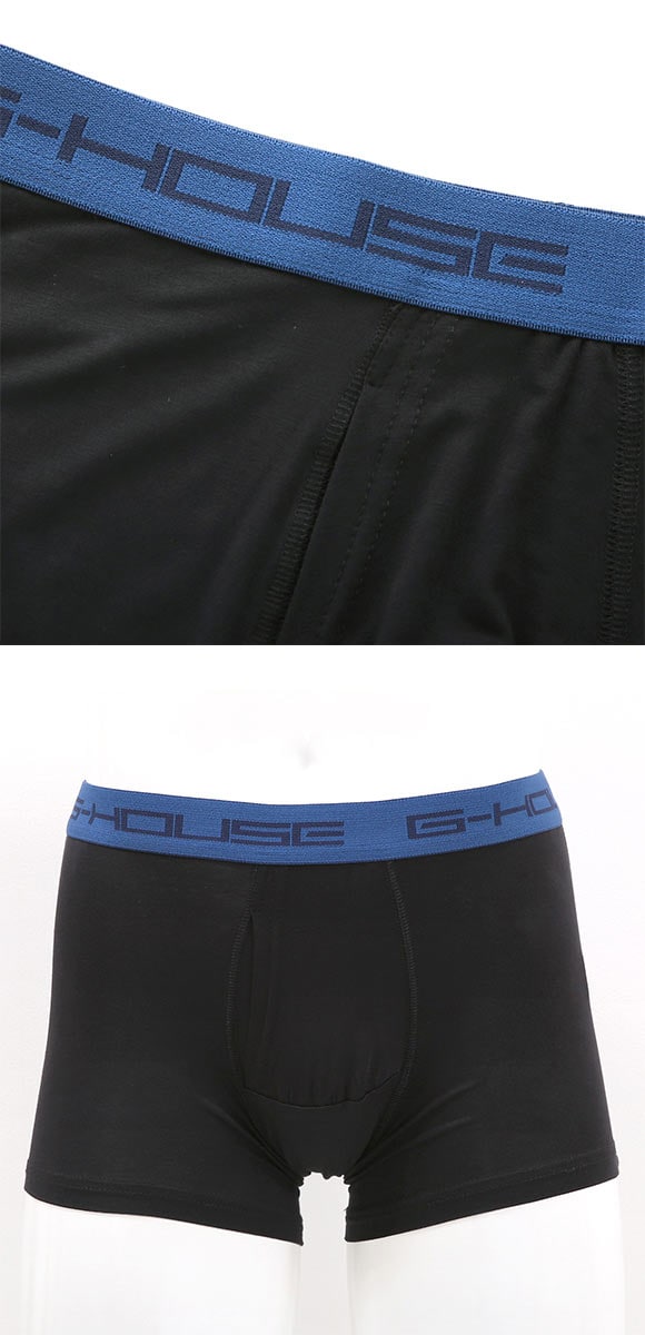 ジーハウス 技男 らくらく ボクサーパンツ メンズ 前開き レーヨン混 大きいサイズ G-HOUSE