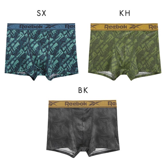 リーボック メンズ プリント ボクサーパンツ 前閉じ プリント M L Reebok