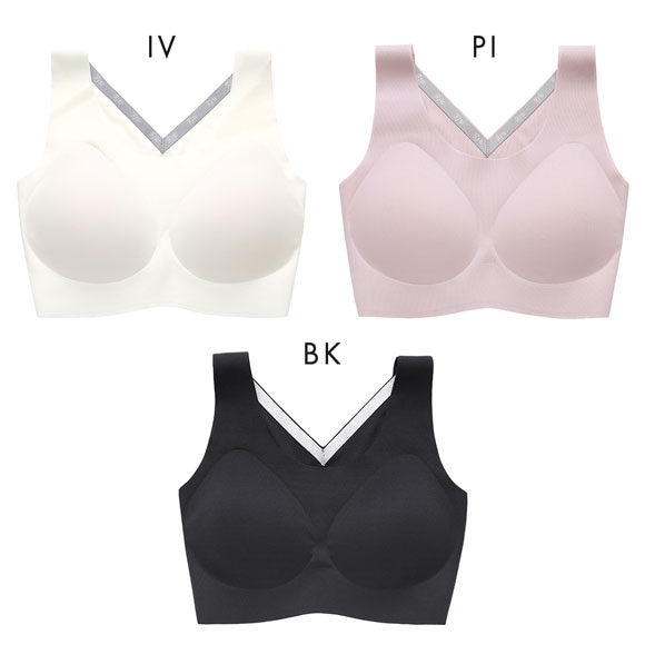 RCSP リカサポ 血行促進 レディース ハーフトップ ノンワイヤー ブラジャー スポーツブラ シームレス ML リカバリーサポートウェア