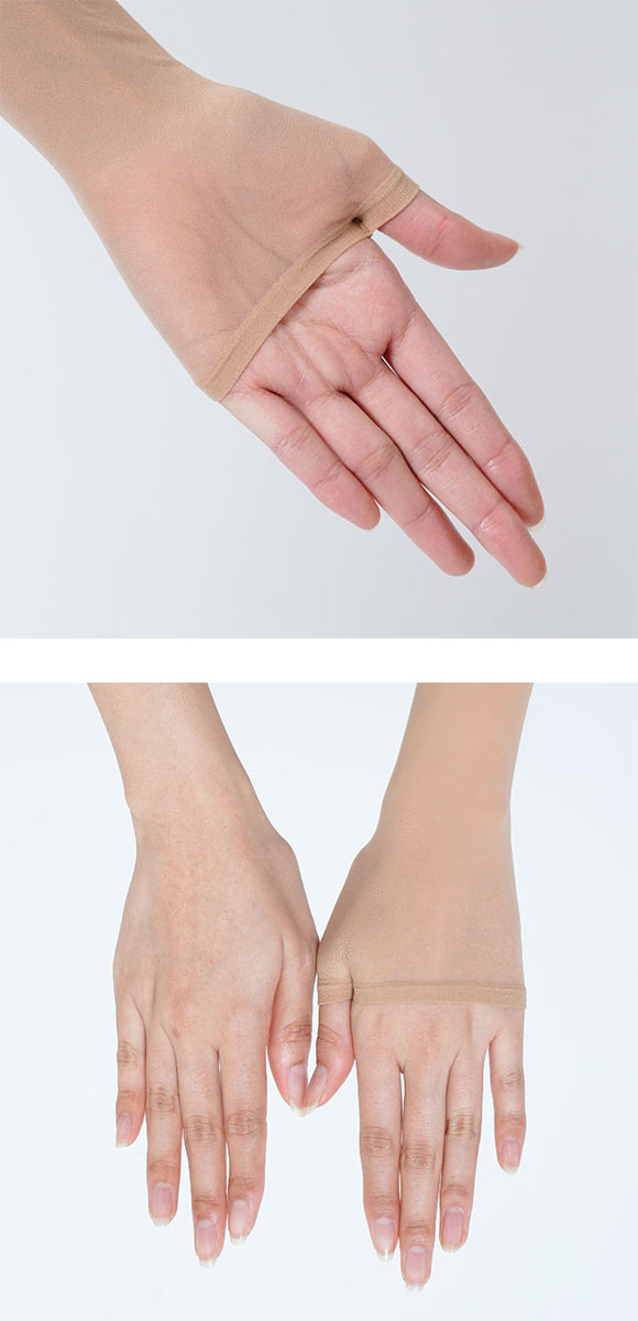 福助 満足 太陽に負けない 涼感 アームカバー ショート丈 レディース ノンラン UVカット fukuske