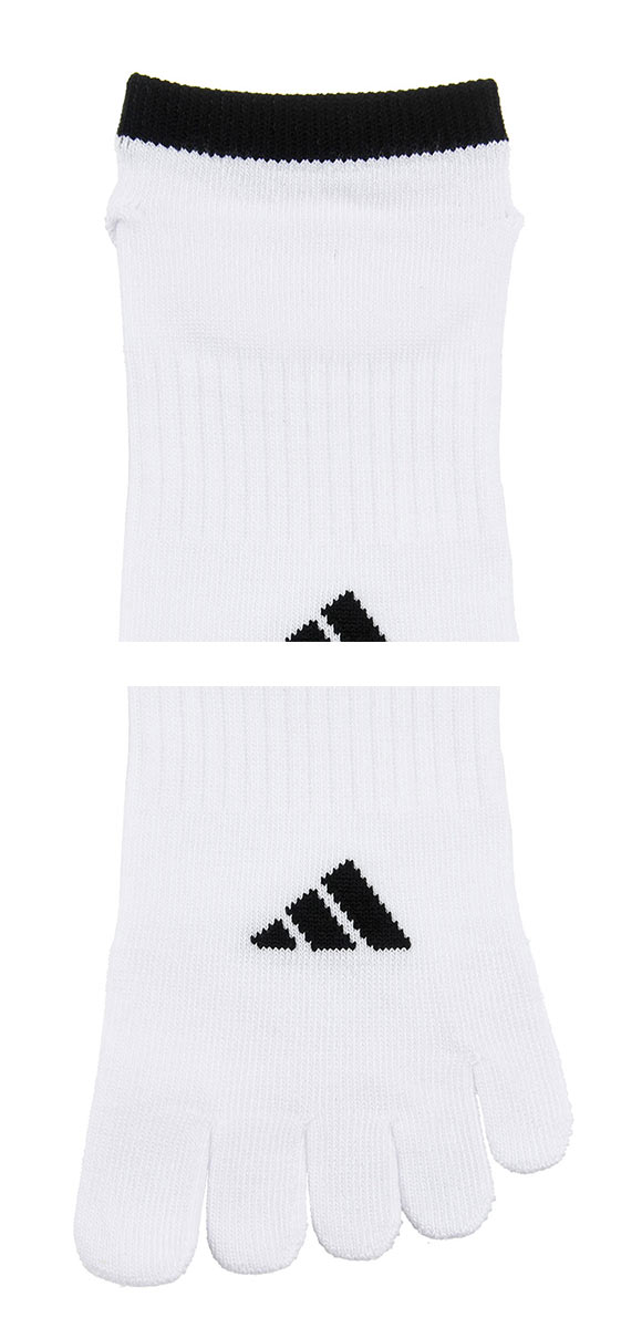 アディダス ベーシック スニーカー丈 5本指 ソックス 3足セット メンズ 靴下 adidas 破れにくい 消臭 24-26cm 26-28cm
