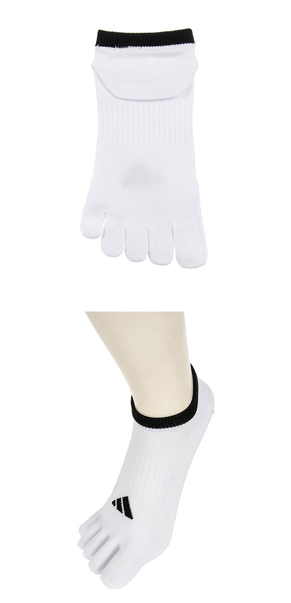 アディダス ベーシック スニーカー丈 5本指 ソックス 3足セット メンズ 靴下 adidas 破れにくい 消臭 24-26cm 26-28cm
