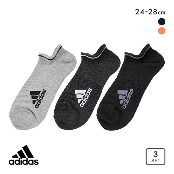 アディダス adidas スーパーメッシュ スニーカー丈ソックス 3足組 靴下 メンズ DRY 24-26cm 26-28cm