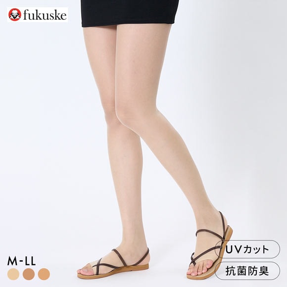 福助 まとうUVヴェール オープントゥ 2本指 ストッキング 涼感タイプ レディース パンスト fukuske 紫外線対策