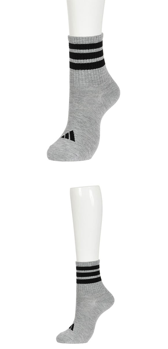 アディダス キッズ ジュニア クォーター丈 ソックス 3足セット 靴下 adidas 21-23cm