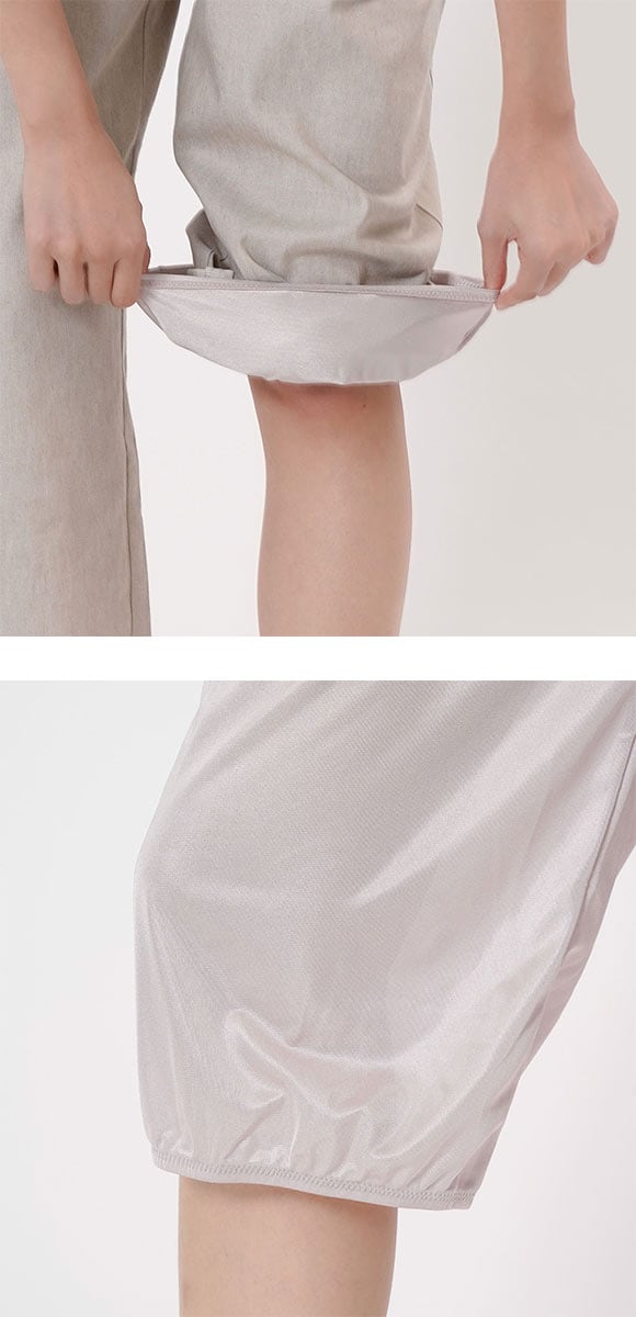 福助 fukuske FUN by FUKUSKE 着こなしキレイ 足口ゴム入り ペチパンツ 70cm丈 レディース インナー