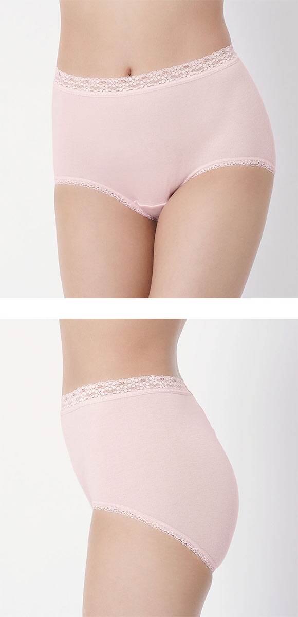 福助 ダブル保湿 スーピマコットン スタンダードショーツ 2枚セット 深め レディース fukuske