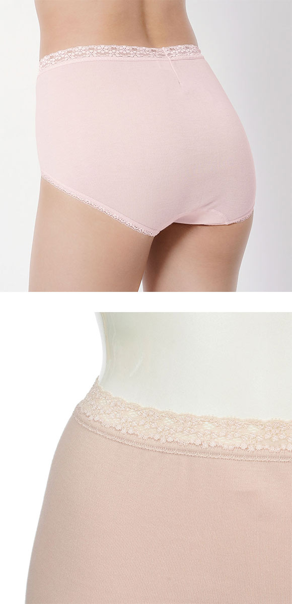 福助 ダブル保湿 スーピマコットン スタンダードショーツ 2枚セット 深め レディース fukuske