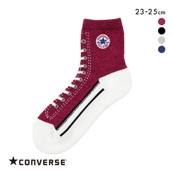 コンバース CONVERSE オールスター ALL STAR ハイカット クルー丈 ソックス レディース 靴下 23-25cm