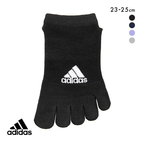 アディダス 5本指 スニーカー丈 ソックス 滑り止め付き レディース 靴下 23-25cm adidas