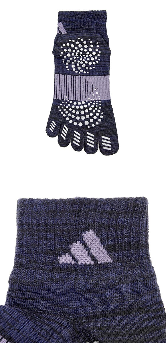 アディダス 滑り止め付き 5本指 ショート丈 ソックス レディース 靴下 23-25cm adidas