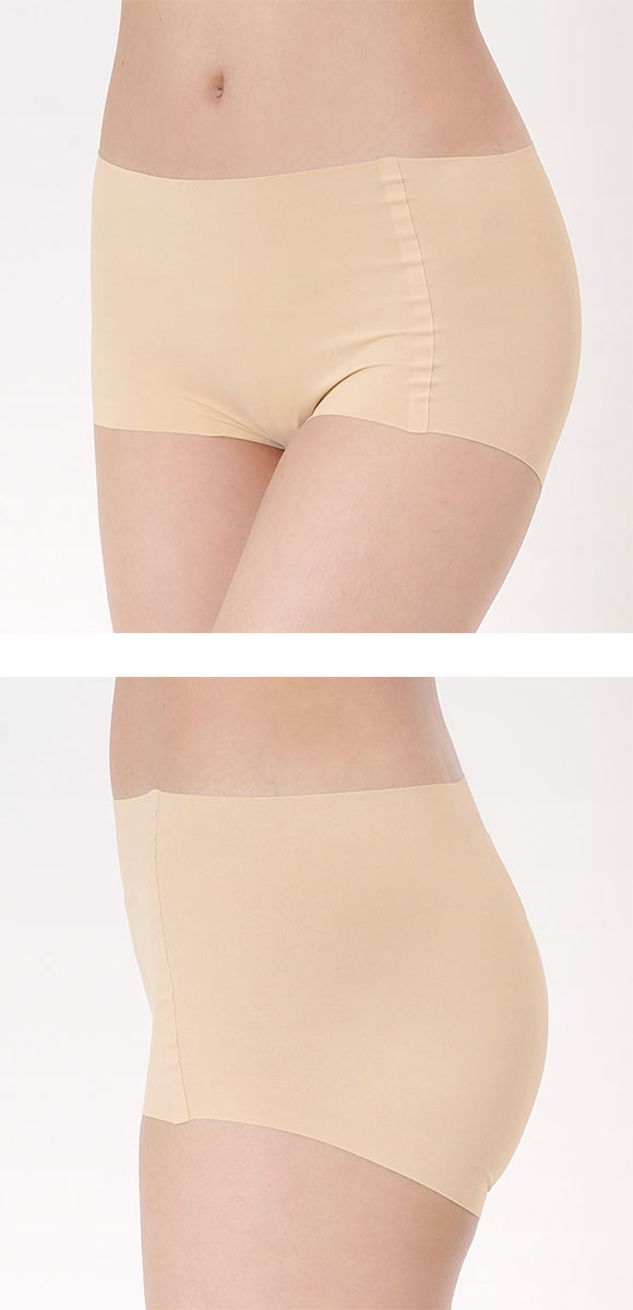 福助 満足Styling ふわっとAirなソフトタッチ シームレス 1分丈 ショーツ レディース ボクサー fukuske