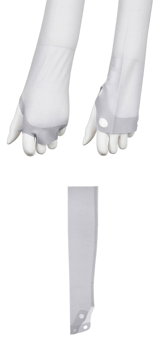 福助 満足 美涼活 冷感 ロングアームカバー 55cm丈 レディース fukuske 無地