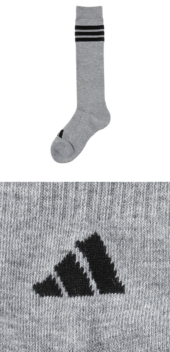 アディダス キッズ ジュニア スリーストライプ ハイソックス 2足セット 子供 靴下 保温 adidas 21-23cm 23-25cm