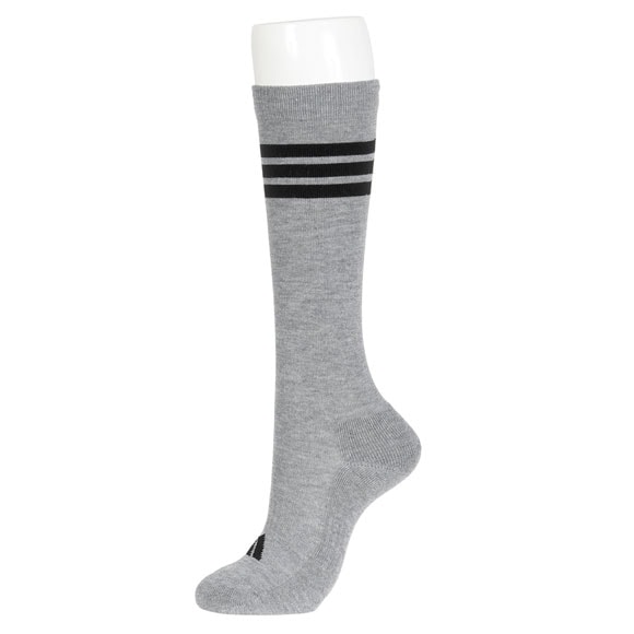 アディダス キッズ ジュニア スリーストライプ ハイソックス 2足セット 子供 靴下 保温 adidas 21-23cm 23-25cm