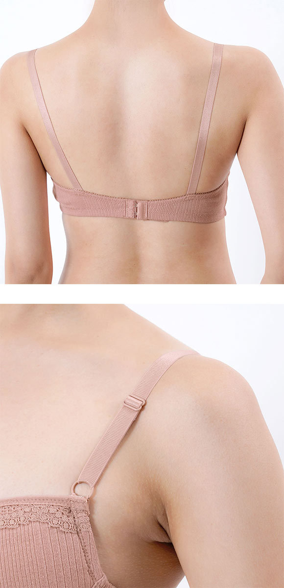 福助 キハダ モールドカップ ノンワイヤー ブラジャー レディース M L fukuske kihada