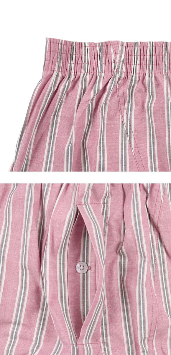 福助 SHITATEYA PANTS ストライプ ストレッチ トランクス メンズ 前あき fukuske