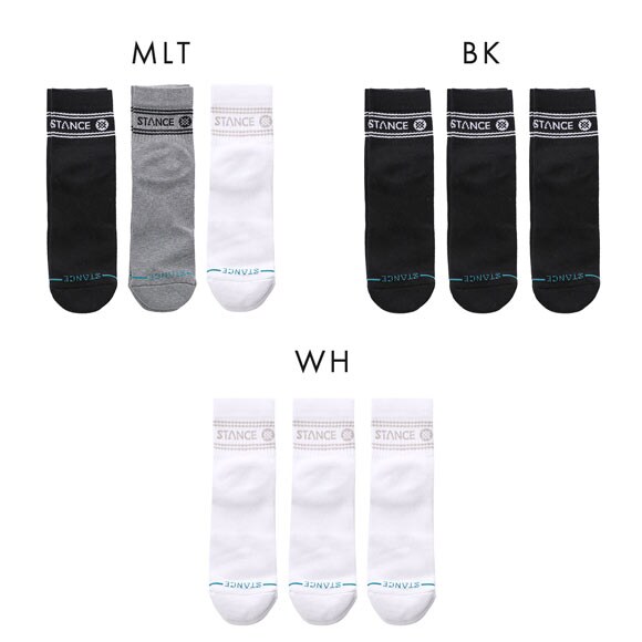 スタンス VITAL QUARTER 3 PACK クォーター丈 ソックス 3足セット メンズ STANCE 靴下