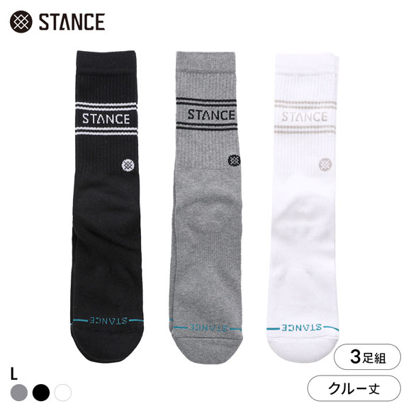 スタンス VITAL 3 PACK CREW クルー丈 ソックス 3足セット メンズ STANCE 靴下