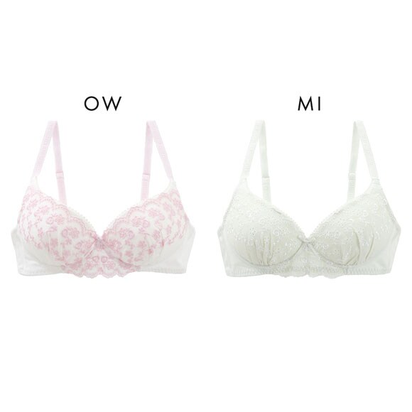 カジュアルフィーリング コットンレース ノンワイヤー ブラジャー レディース リラクシング Casual Feeling