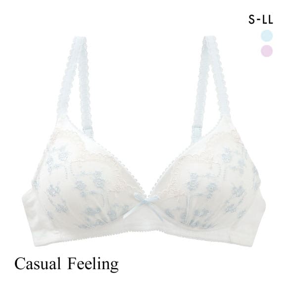 カジュアルフィーリング ブーケチュール ノンワイヤー ブラジャー レディース リラクシング Casual Feeling