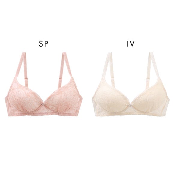 カジュアルフィーリング キラキラレース ノンワイヤー ブラジャー レディース リラクシング Casual Feeling
