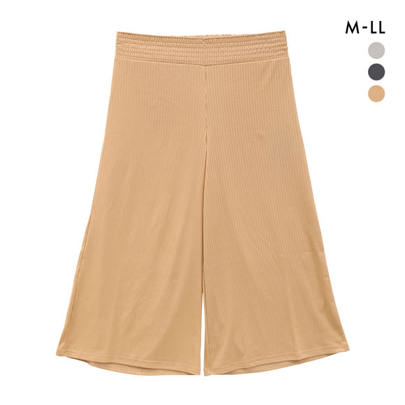 Roomiu リラクシング リブ 7分丈 フレアパンツ レディース ルームウェア