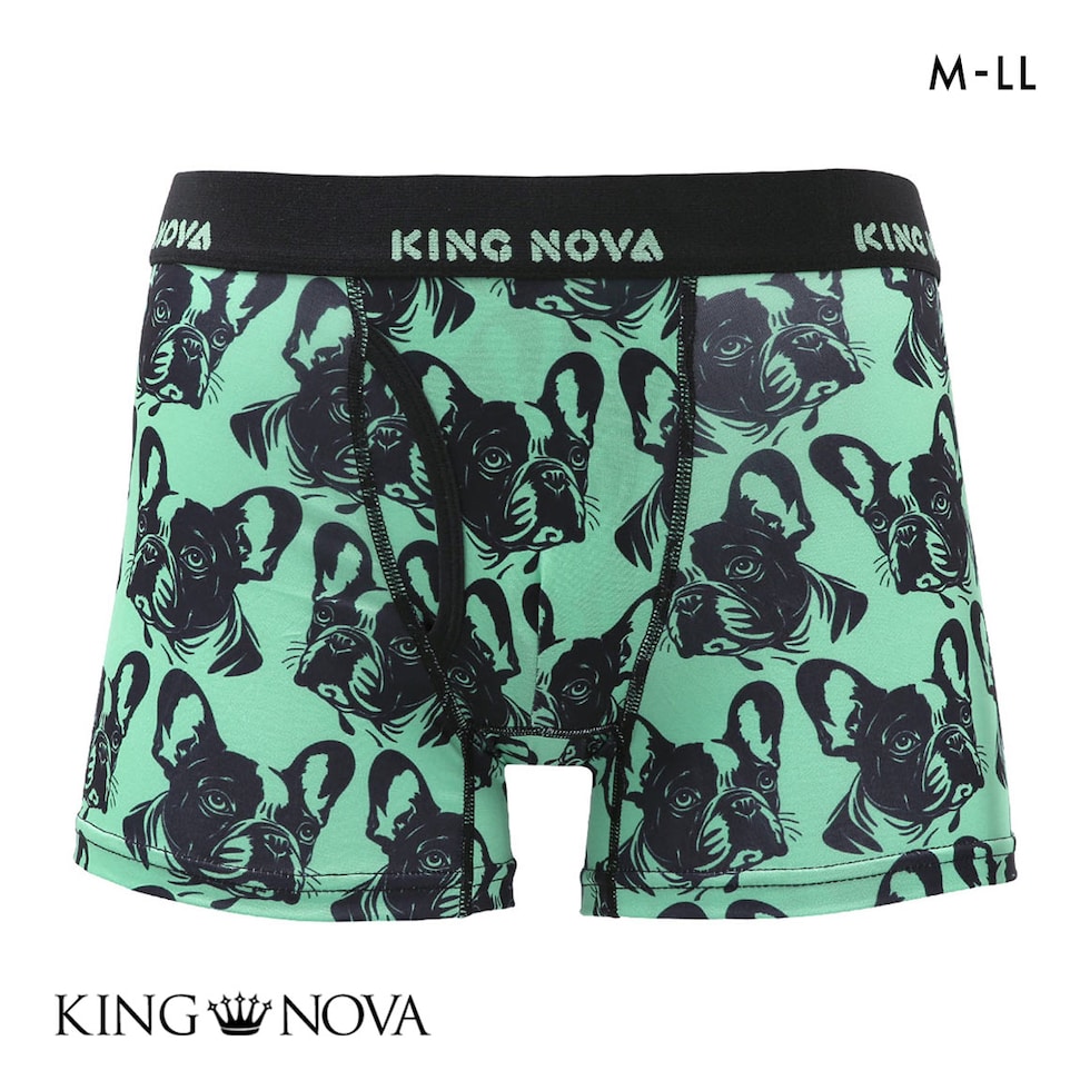 キングノバ KING NOVA ボクサーパンツ メンズ 前あき わんこ柄 M L LL