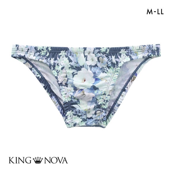 キングノバ ビキニ パンツ フルバック メンズ 前とじ 花柄 M L LL KING NOVA