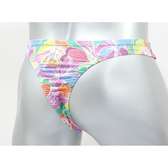 キングノバ トロピカル柄 Tバック ビキニ パンツ メンズ 前とじ M L LL ストレッチ プリント 大きいサイズ KING NOVA