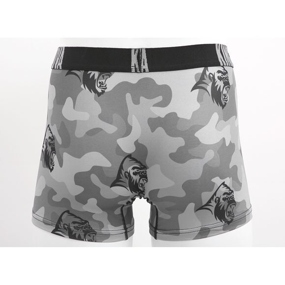 キングノバ あったか裏起毛 迷彩×ゴリラ柄 ボクサーパンツ メンズ 前あき M L LL 冷え 保温 ストレッチ 寒さ対策 大きいサイズ 贈り物 ギフト KING NOVA