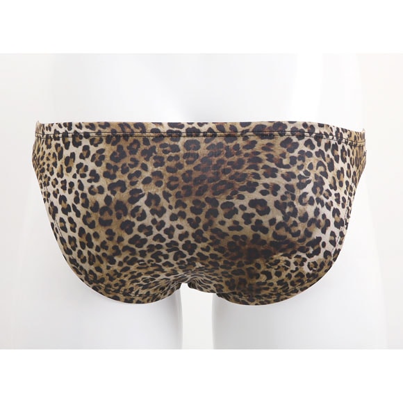 キングノバ ヒョウ柄 ビキニ フルバック メンズ 前とじ M L LL  パンツ ブリーフ ブーメラン 雄 KING NOVA レオパード ストレッチ