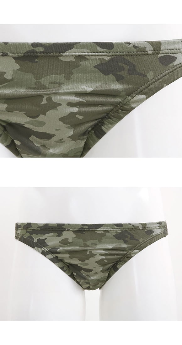 キングノバ カモフラ柄 ビキニ フルバック メンズ 前とじ M L LL パンツ ブリーフ ブーメラン 雄 KING NOVA 迷彩 アーミー サバイバル