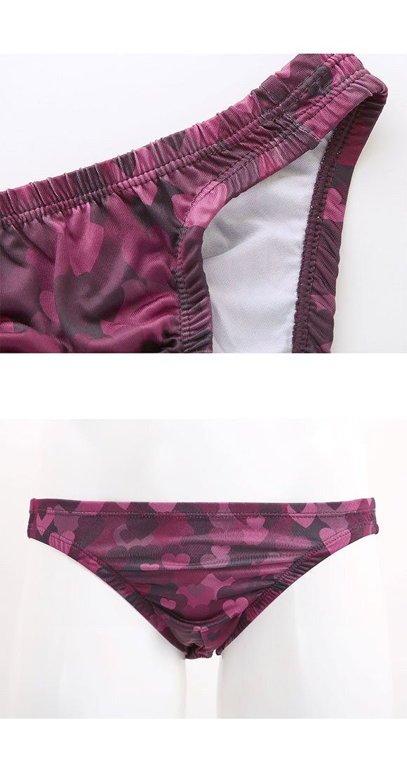 キングノバ ハート柄 ビキニ フルバック メンズ 前とじ M L LL パンツ ブリーフ ブーメラン KING NOVA クリスマス バレンタイン