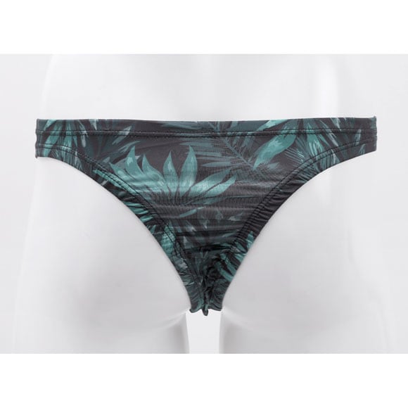 キングノバ ボタニカル柄 Tバック ビキニ パンツ メンズ 前とじ M L LL ストレッチ プリント 大きいサイズ KING NOVA