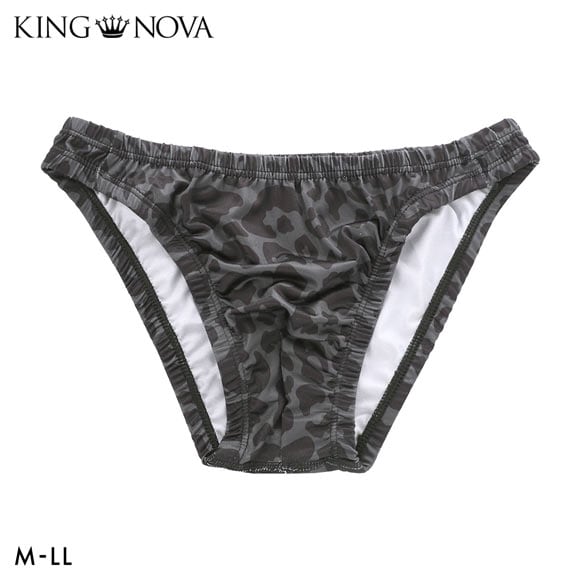 キングノバ ヒョウ柄 ビキニ フルバック メンズ 前とじ M L LL パンツ ブリーフ ブーメラン KING NOVA クリスマス バレンタイン