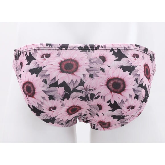 キングノバ ひまわり柄 ビキニ フルバック メンズ 前とじ M L LL パンツ ブリーフ ブーメラン KING NOVA クリスマス バレンタイン