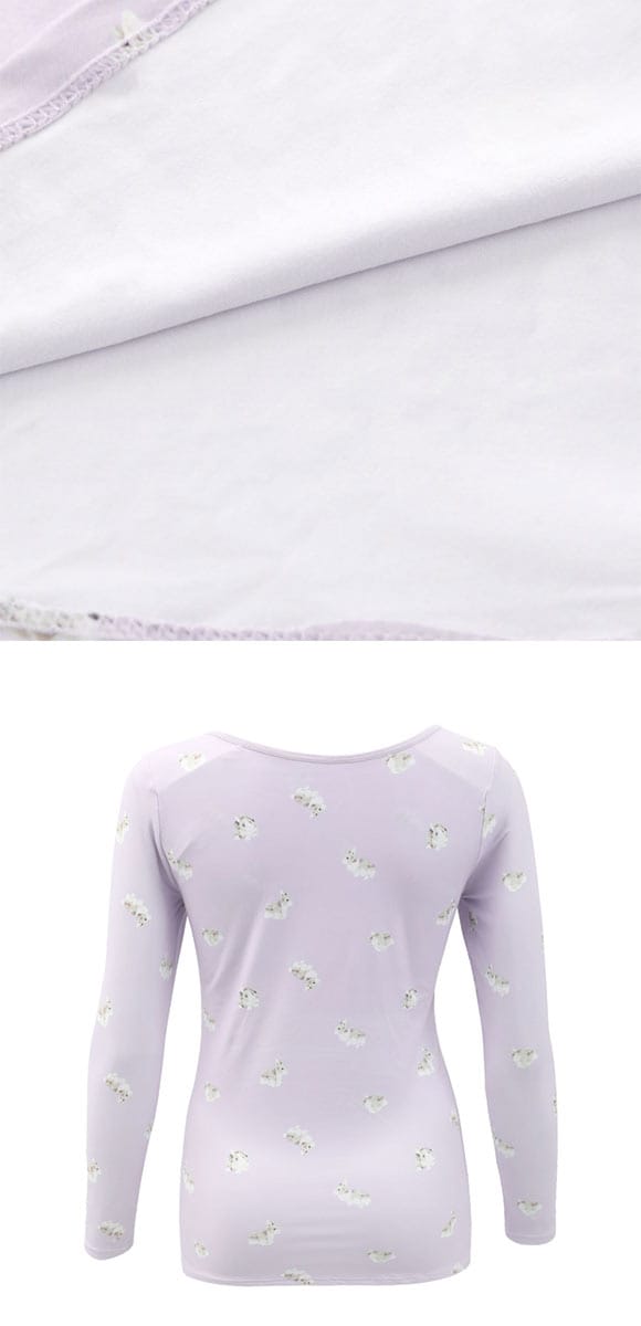 シルキーリッチ あったか起毛 カップ付き 長袖 ブラトップ M L LL あったか インナー 保温 レディース 温活 冷え対策 寒さ対策