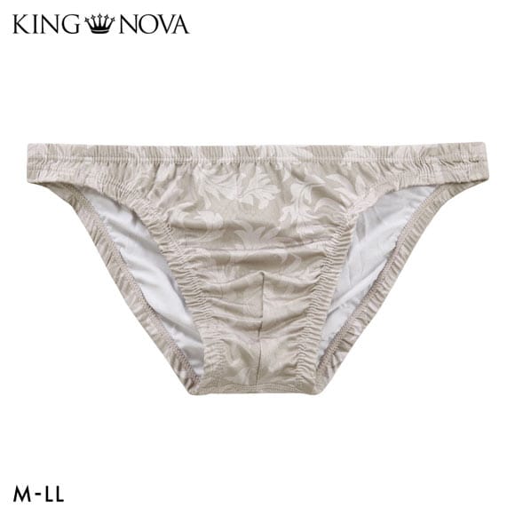 キングノバ アイビー柄 ビキニ フルバック メンズ 前とじ M L LL パンツ ブリーフ ブーメラン KING NOVA