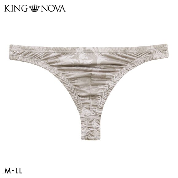 キングノバ アイビー柄 Tバック ビキニ パンツ メンズ 前とじ M L LL ストレッチ プリント 大きいサイズ KING NOVA