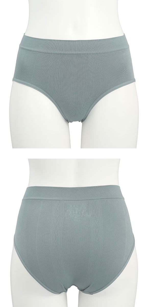 ナチュラルフィットショーツ ケーブルニット柄 スタンダードショーツ ストレッチ 大きいサイズ