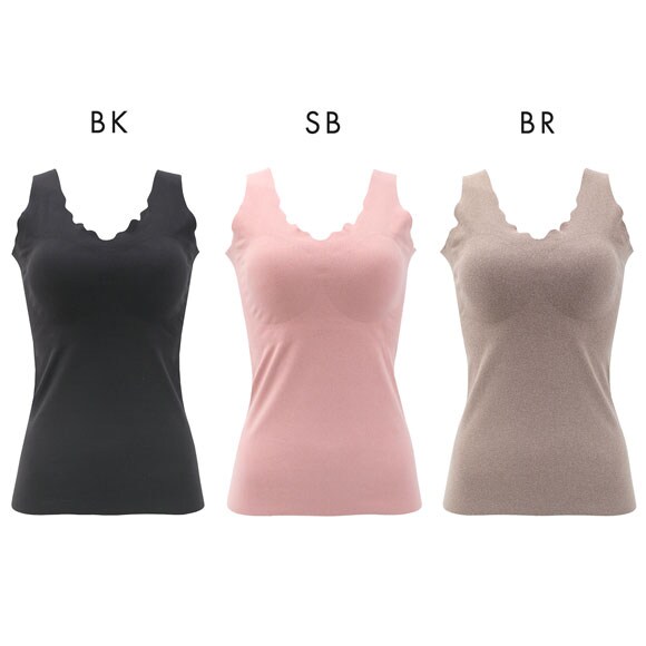 ぬくもRich 両面起毛 カップ付きタンクトップ あったかブラトップ インナー レディース 裏起毛 温活 冷え対策 寒さ ストレッチ