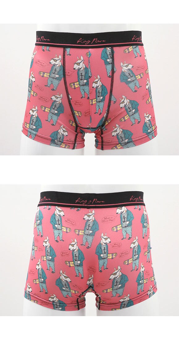 キングノバ KING NOVA ボクサーパンツ メンズ 前閉じ わんこ柄
