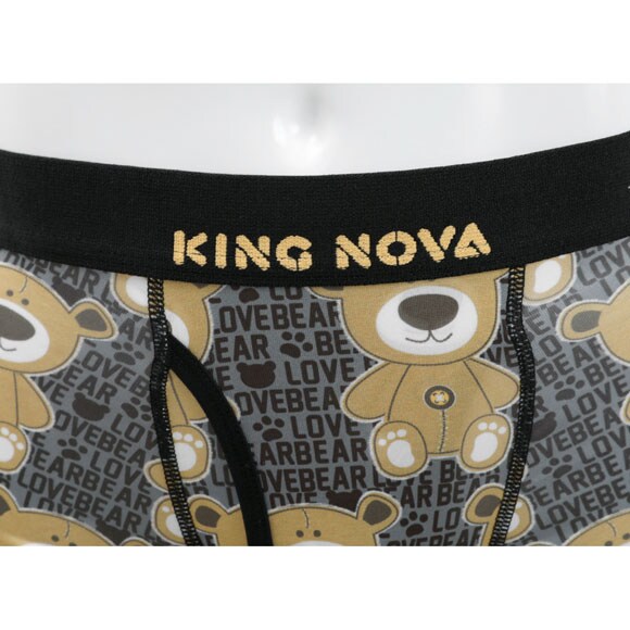 キングノバ KING NOVA ボクサーパンツ メンズ 前あき クマ柄