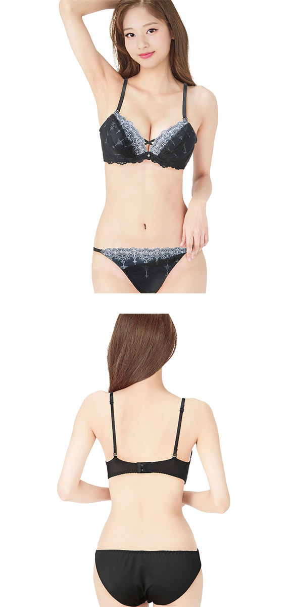 ピュアシェリ PURECHERE ブラジャー ショーツ セット ラメ入りチュール