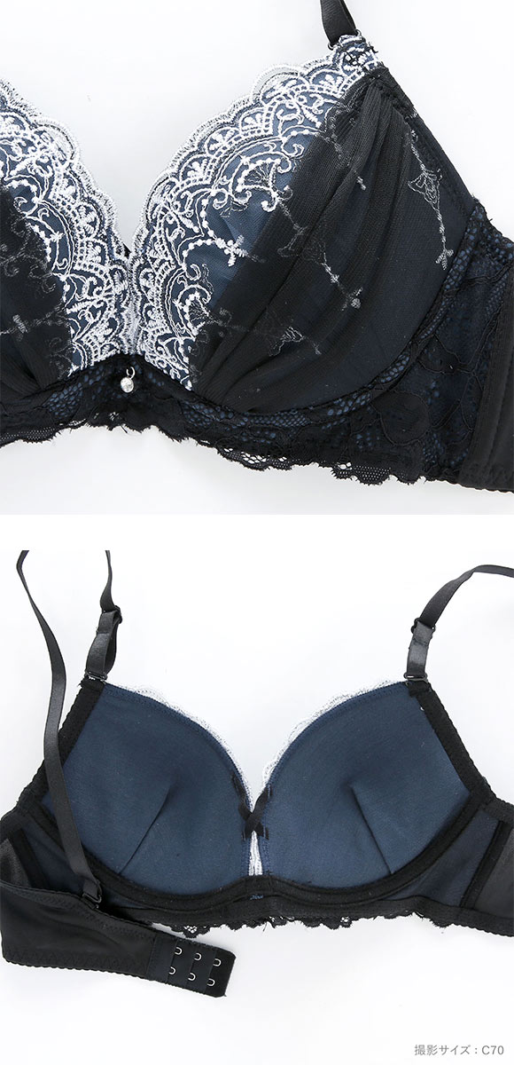 ピュアシェリ PURECHERE ブラジャー ショーツ セット ラメ入りチュール