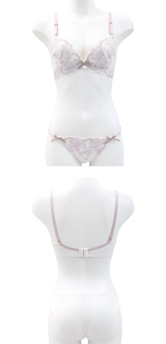 エクラ 脇高 フルブルームレース ブラセット ABCD ブラジャー ショーツ セット 脇肉 谷間 脇寄せ ECLAT