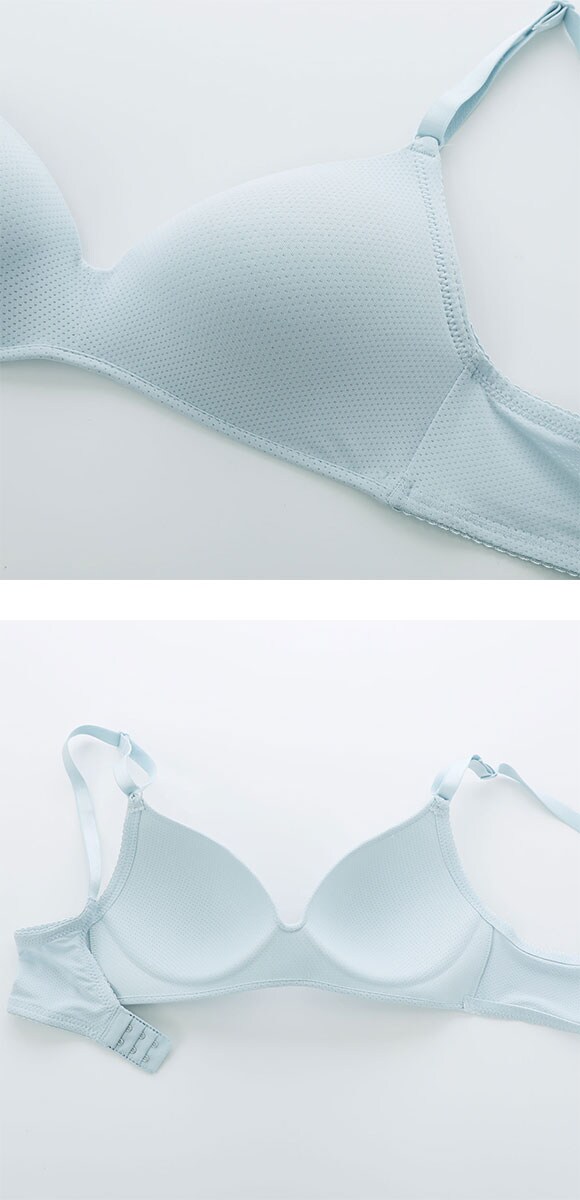 楽して美胸ができるブラ メッシュ高通気 ノンワイヤーブラジャー M L LL 涼しい 通気性 むれにくい ソフトタッチ
